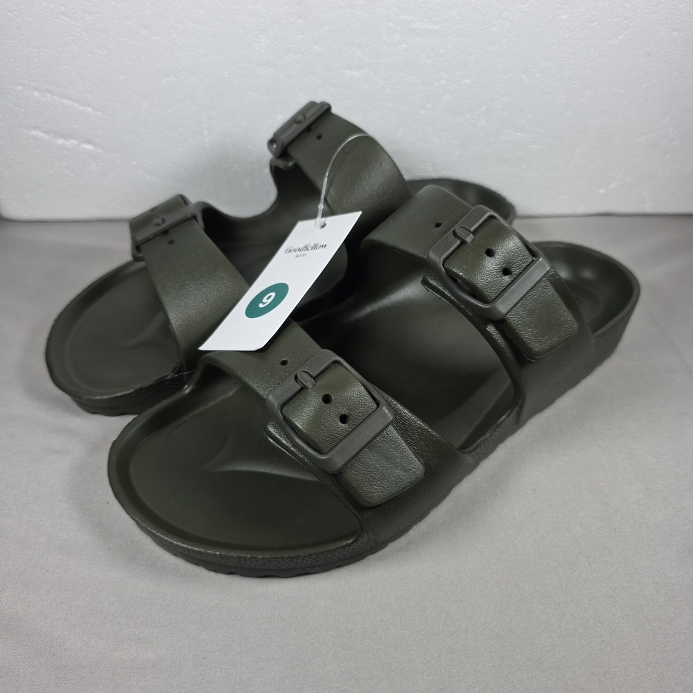 Men's‎ Carson Two Band Sandals - Goodfellow & Co size 9 Olive Green